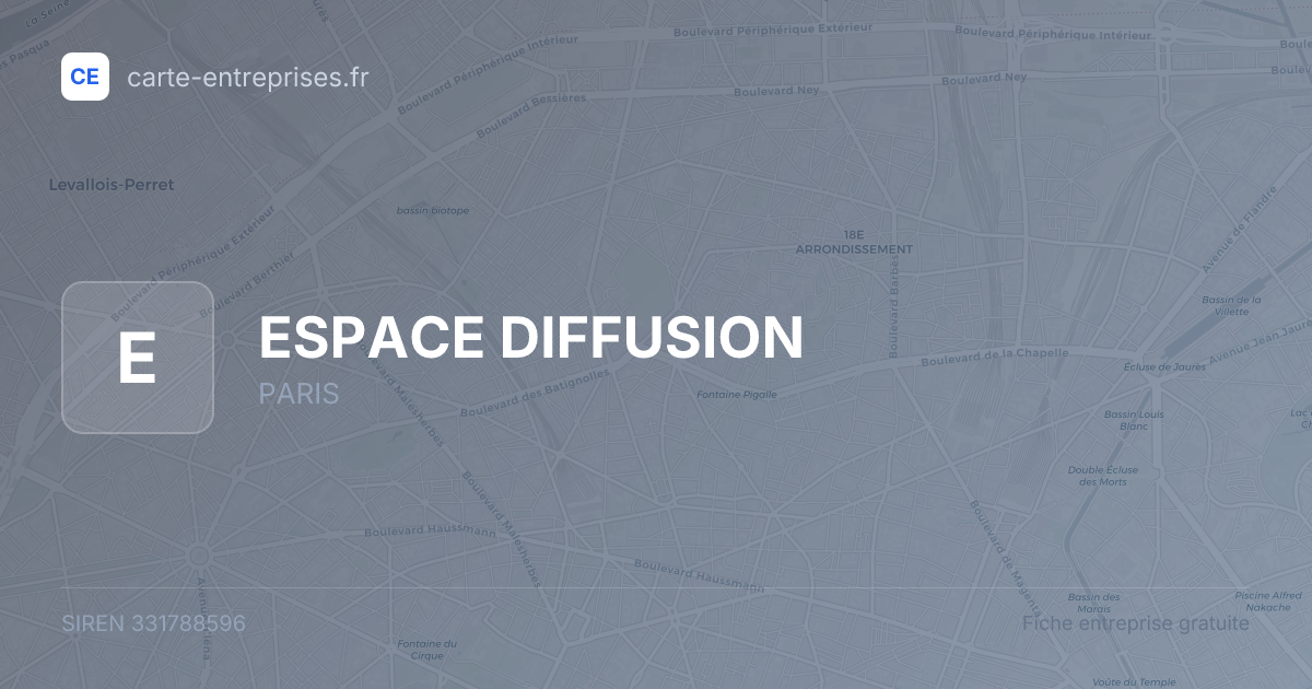 ESPACE DIFFUSION — 331788596 — fiche entreprise