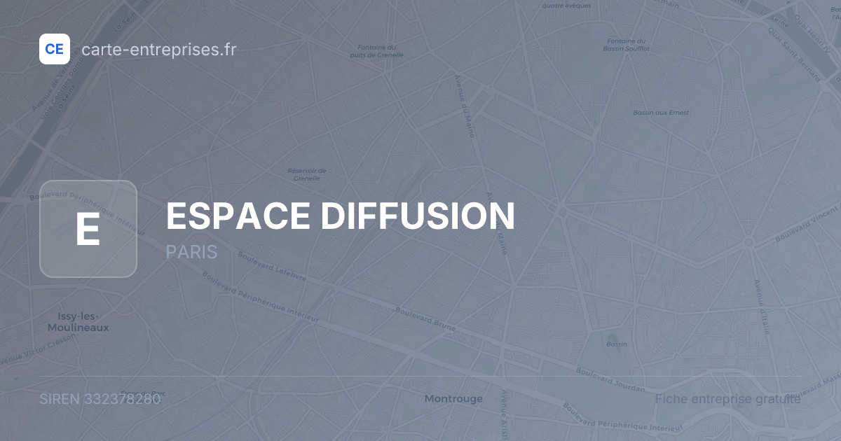 ESPACE DIFFUSION — 332378280 — fiche entreprise