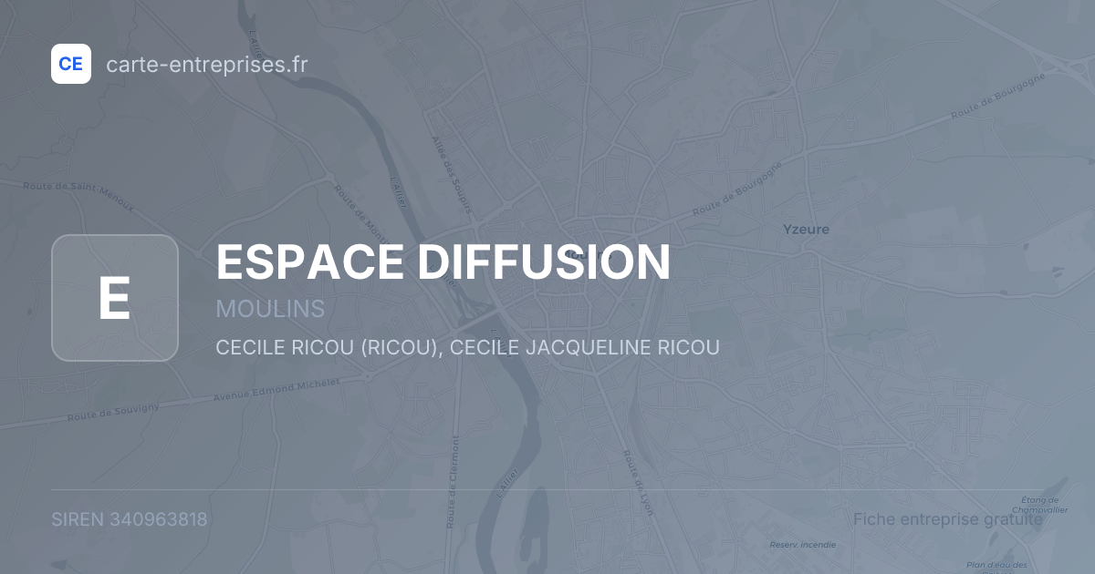 ESPACE DIFFUSION — 340963818 — fiche entreprise