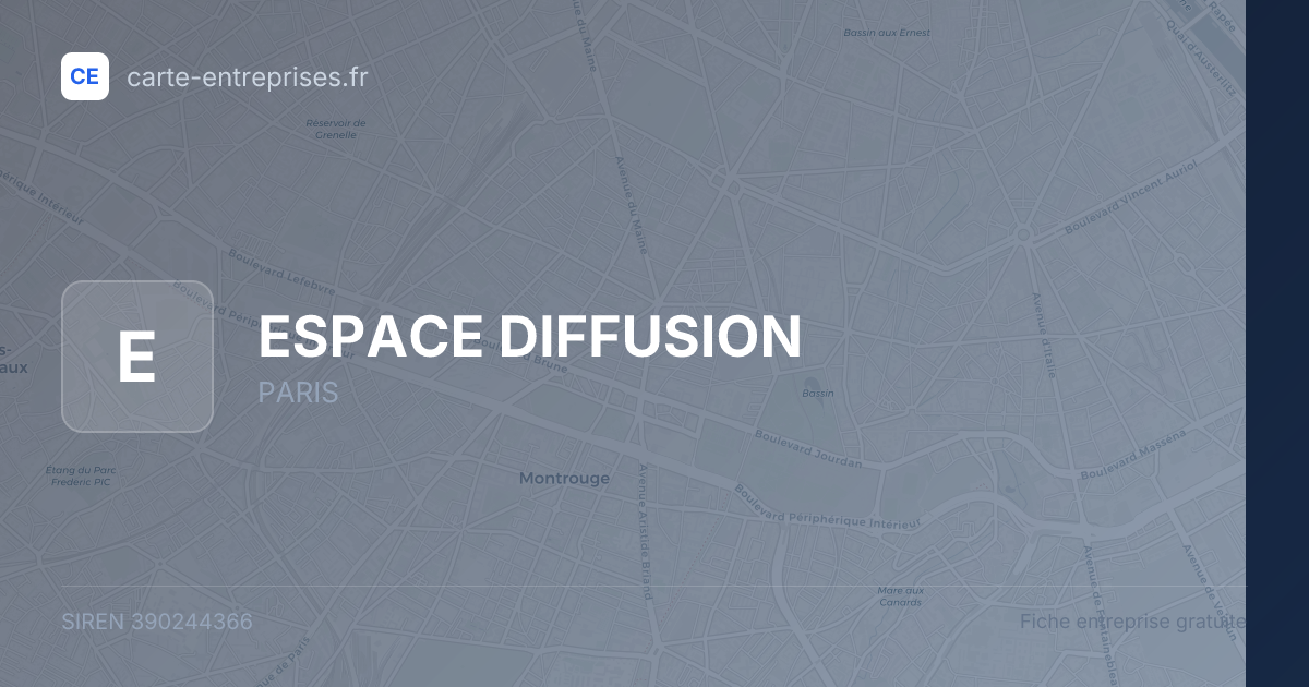 ESPACE DIFFUSION — 390244366 — fiche entreprise