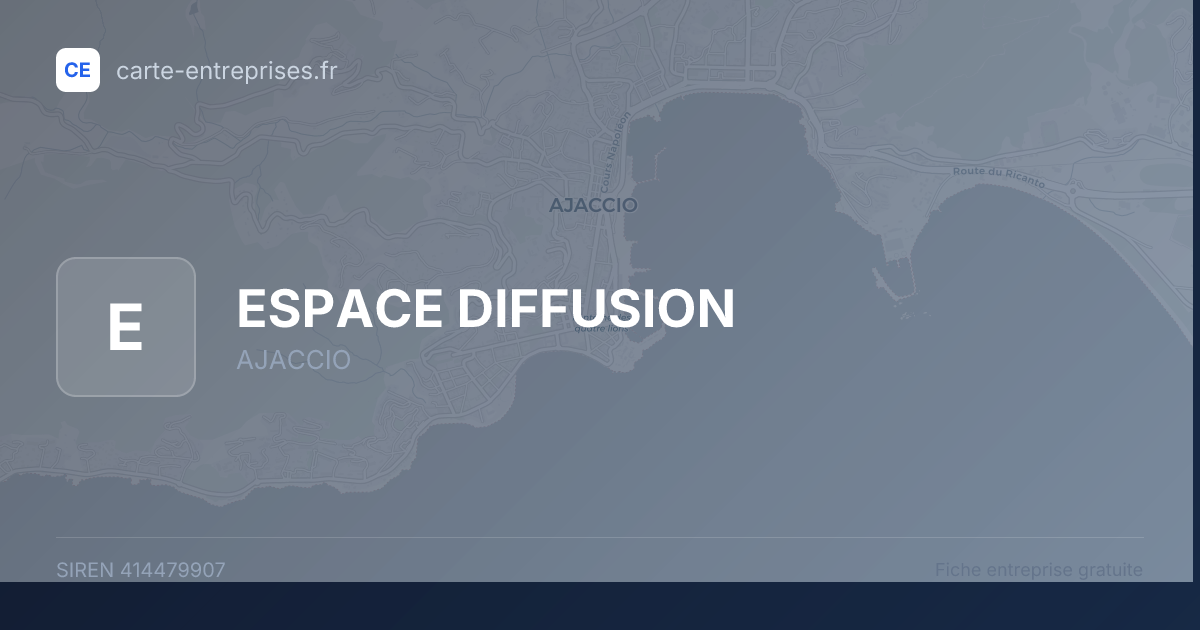 ESPACE DIFFUSION — 414479907 — fiche entreprise