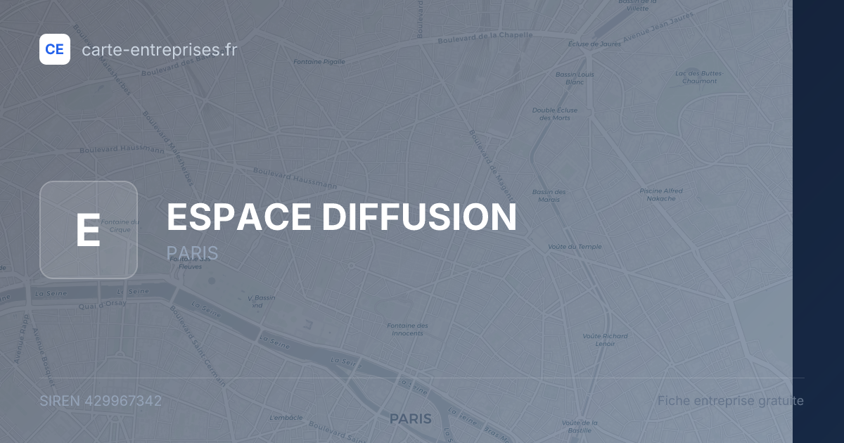 ESPACE DIFFUSION — 429967342 — fiche entreprise