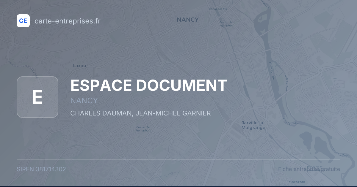 ESPACE DOCUMENT — 381714302 — fiche entreprise