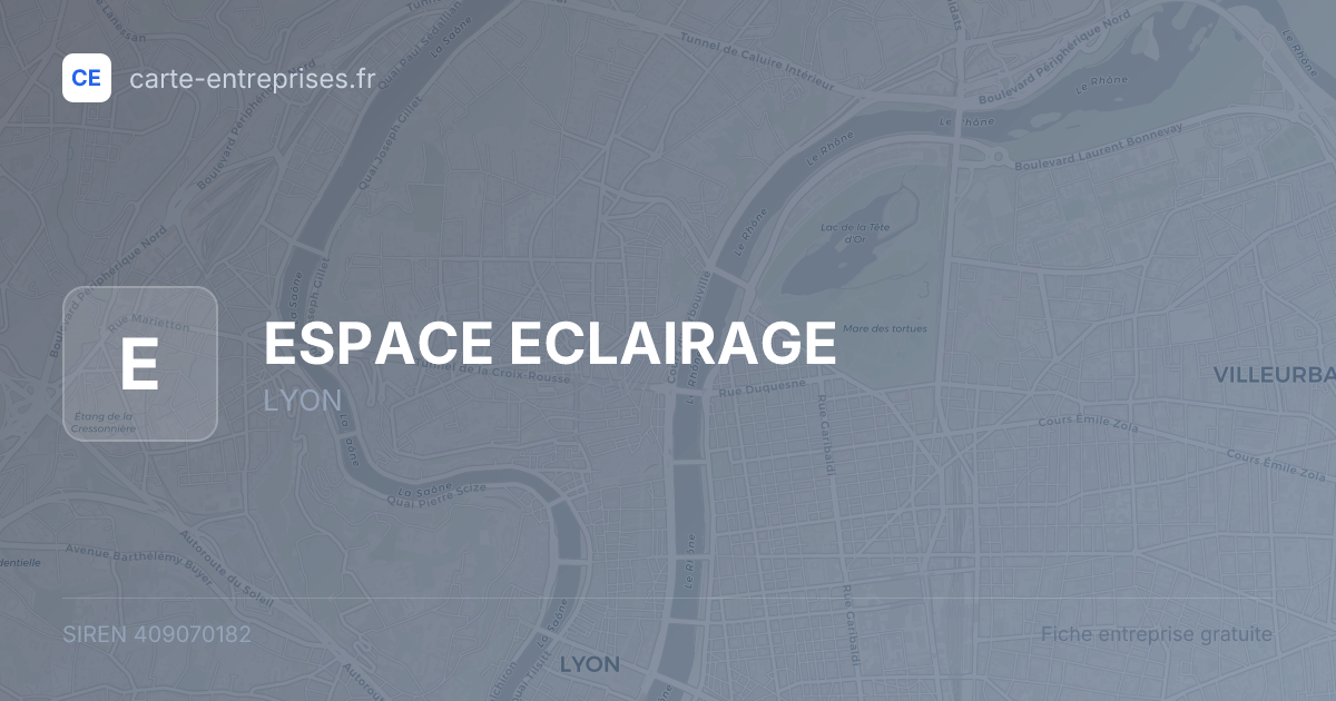 ESPACE ECLAIRAGE — 409070182 — fiche entreprise