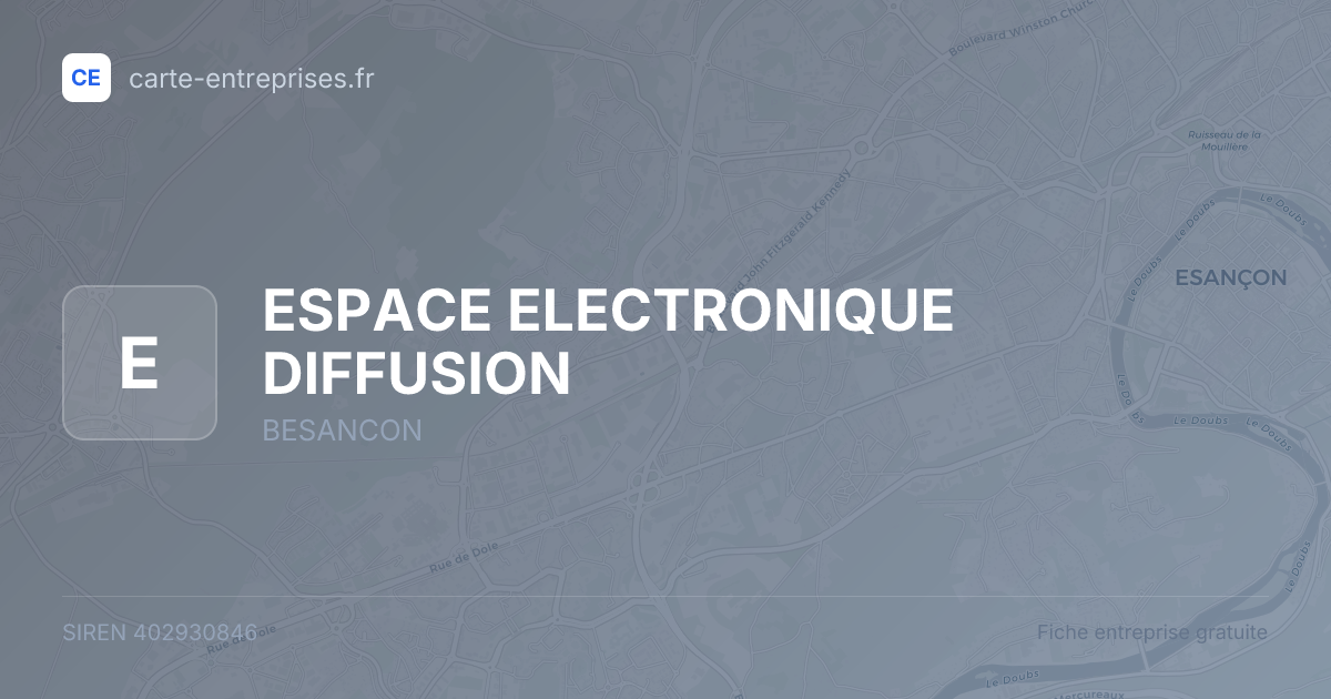 ESPACE ELECTRONIQUE DIFFUSION — 402930846 — fiche entreprise
