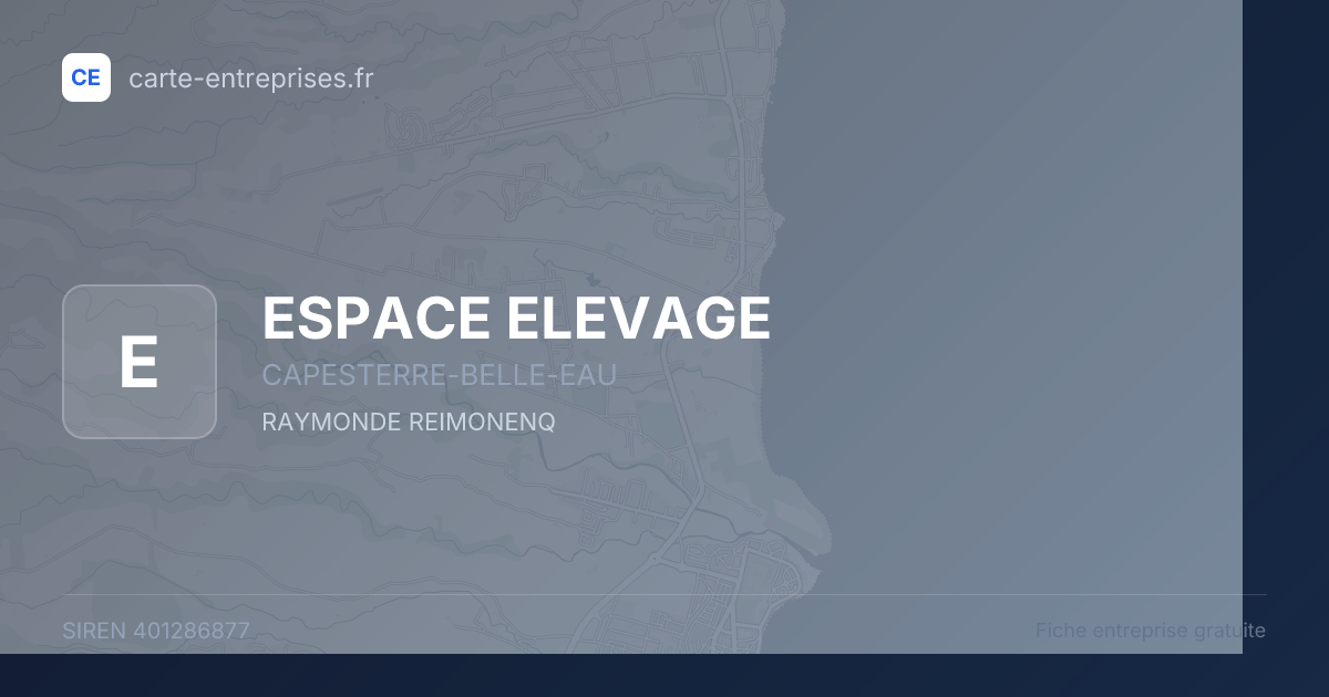 ESPACE ELEVAGE — 401286877 — fiche entreprise