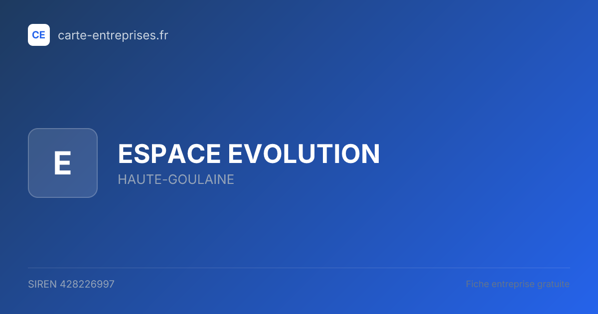 ESPACE EVOLUTION — 428226997 — fiche entreprise