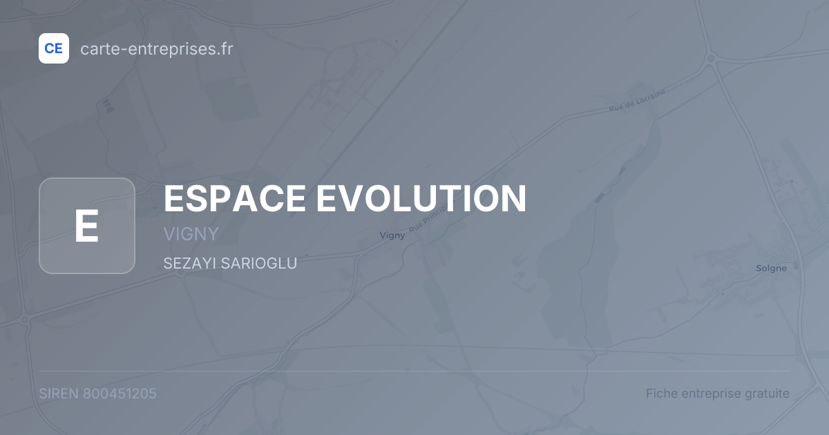 ESPACE EVOLUTION — 800451205 — fiche entreprise