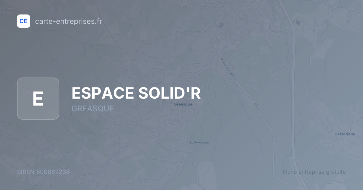 ESPACE SOLID'R — 809882236 — fiche entreprise