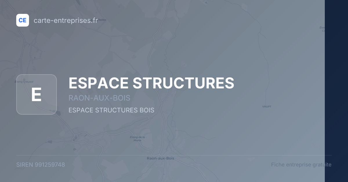 ESPACE STRUCTURES — 991259748 — fiche entreprise