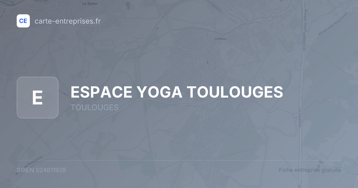 ESPACE YOGA TOULOUGES — 524611928 — fiche entreprise