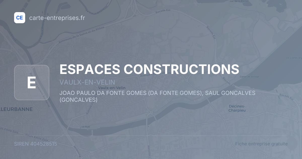 ESPACES CONSTRUCTIONS — 404528515 — fiche entreprise