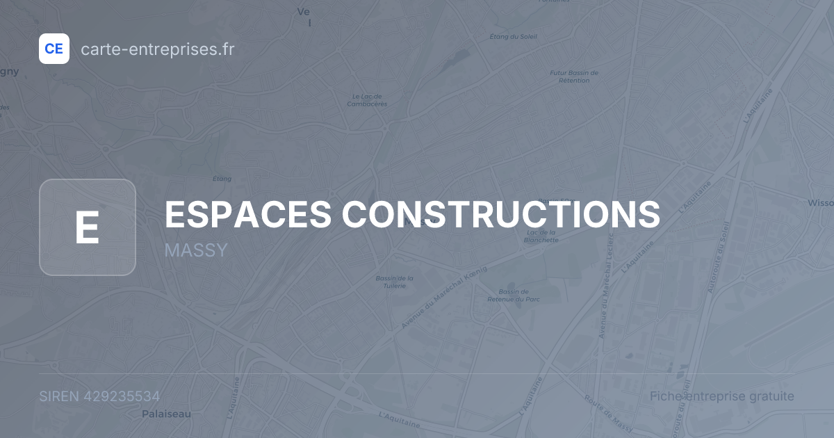ESPACES CONSTRUCTIONS — 429235534 — fiche entreprise