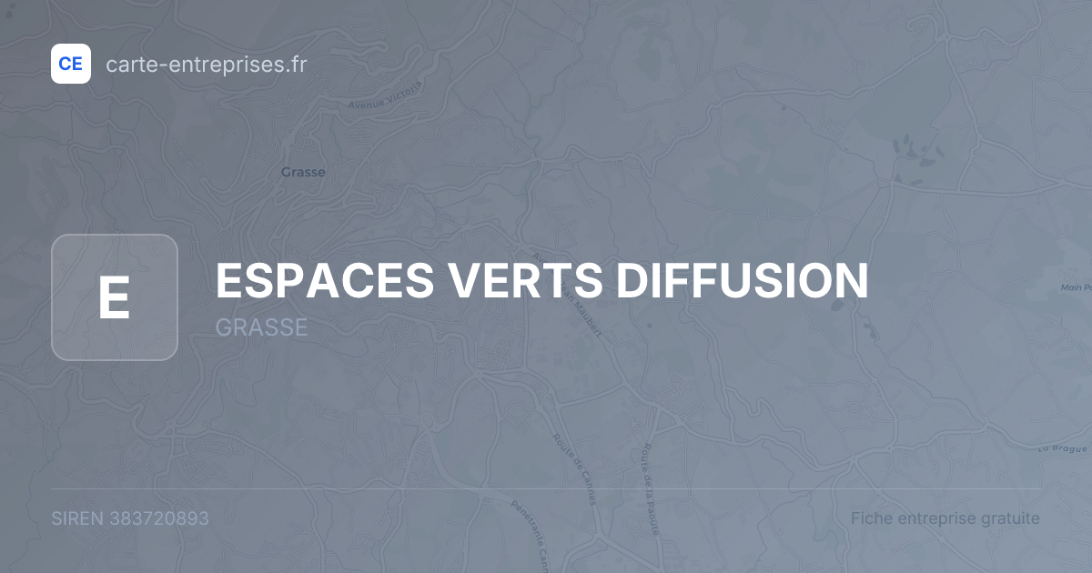 ESPACES VERTS DIFFUSION — 383720893 — fiche entreprise