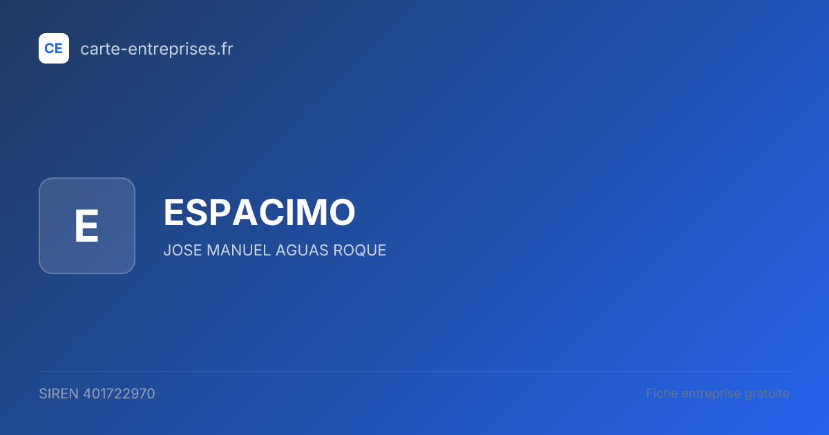 ESPACIMO — 401722970 — fiche entreprise