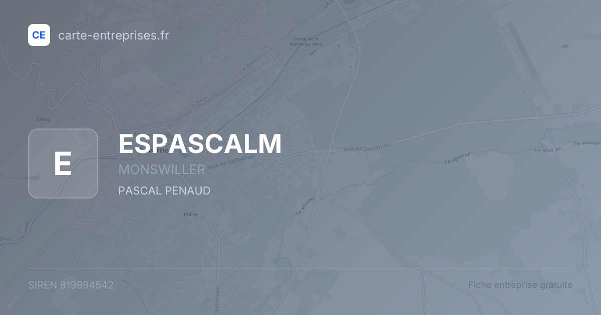 ESPASCALM — 819994542 — fiche entreprise