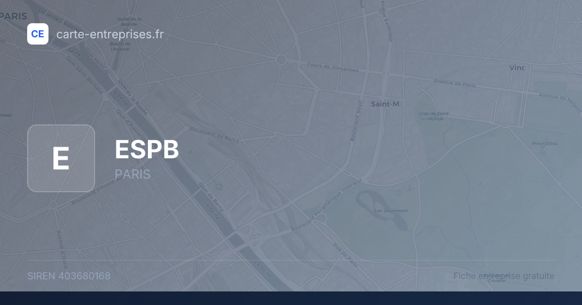 ESPB — 403680168 — fiche entreprise