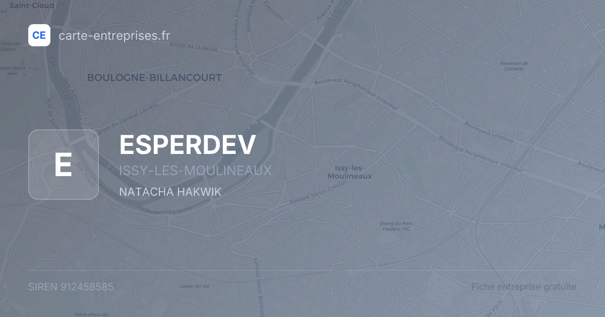 ESPERDEV — 912458585 — fiche entreprise