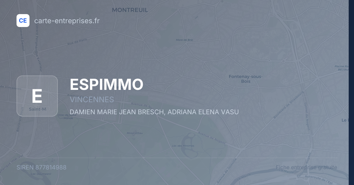 ESPIMMO — 877814988 — fiche entreprise
