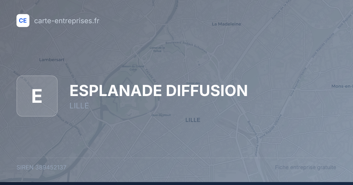 ESPLANADE DIFFUSION — 389452137 — fiche entreprise