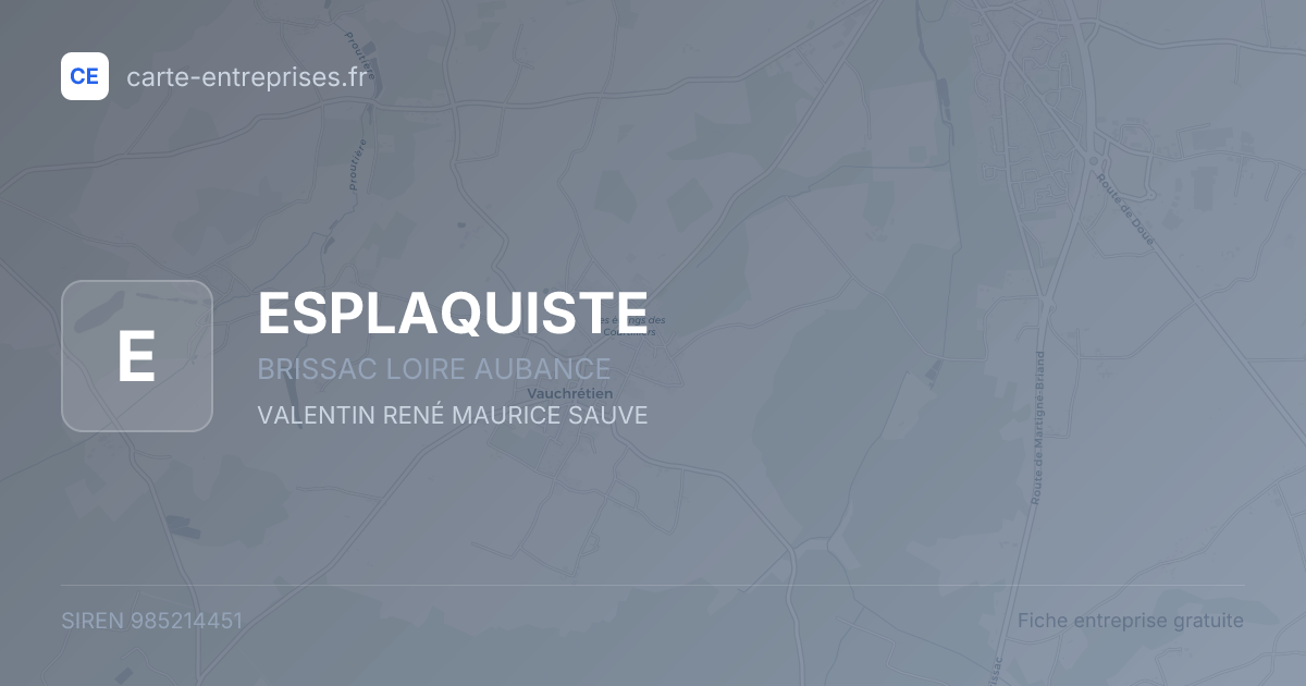 ESPLAQUISTE — 985214451 — fiche entreprise