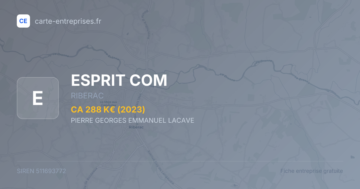 ESPRIT COM — 511693772 — fiche entreprise