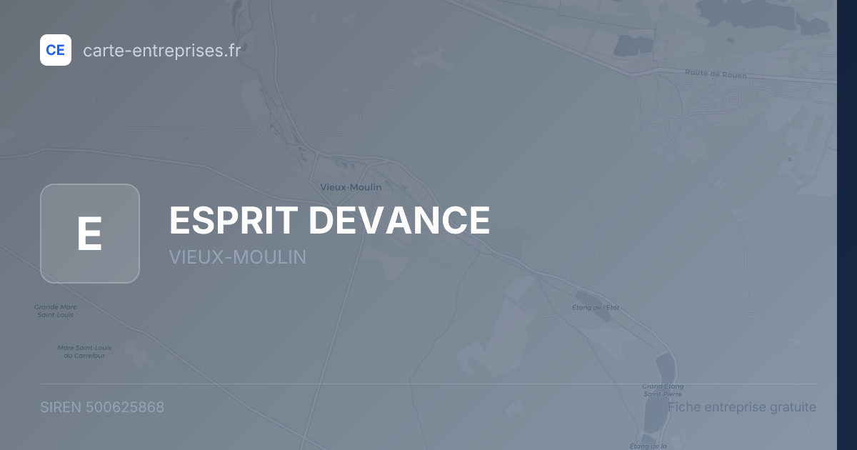 ESPRIT DEVANCE — 500625868 — fiche entreprise