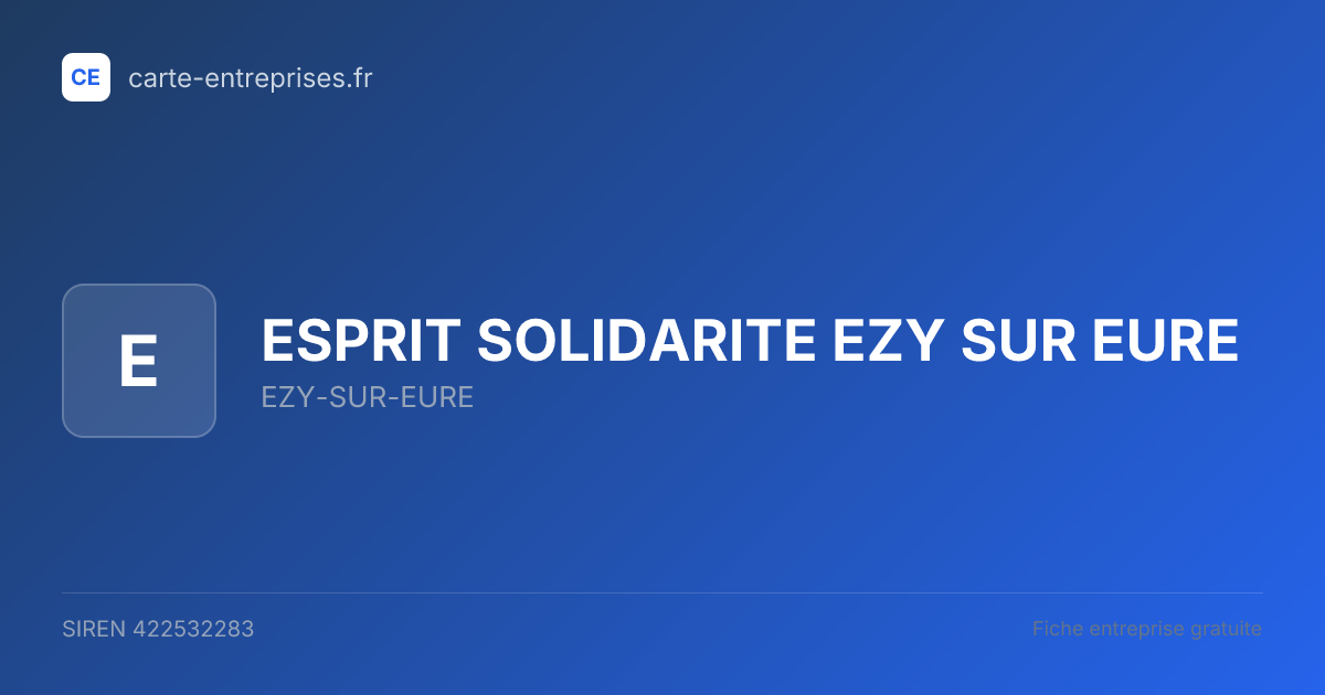 ESPRIT SOLIDARITE EZY SUR EURE — 422532283 — fiche entreprise