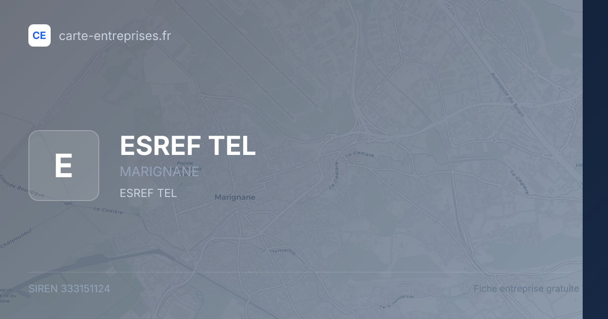 ESREF TEL — 333151124 — fiche entreprise
