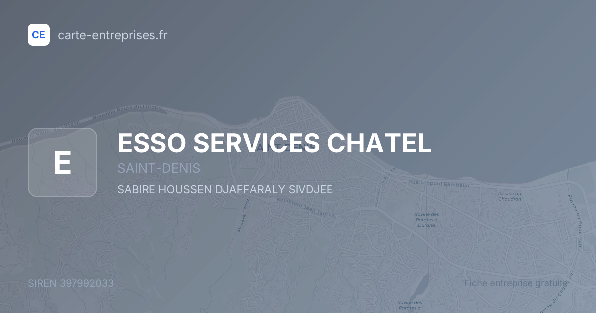 ESSO SERVICES CHATEL — 397992033 — fiche entreprise