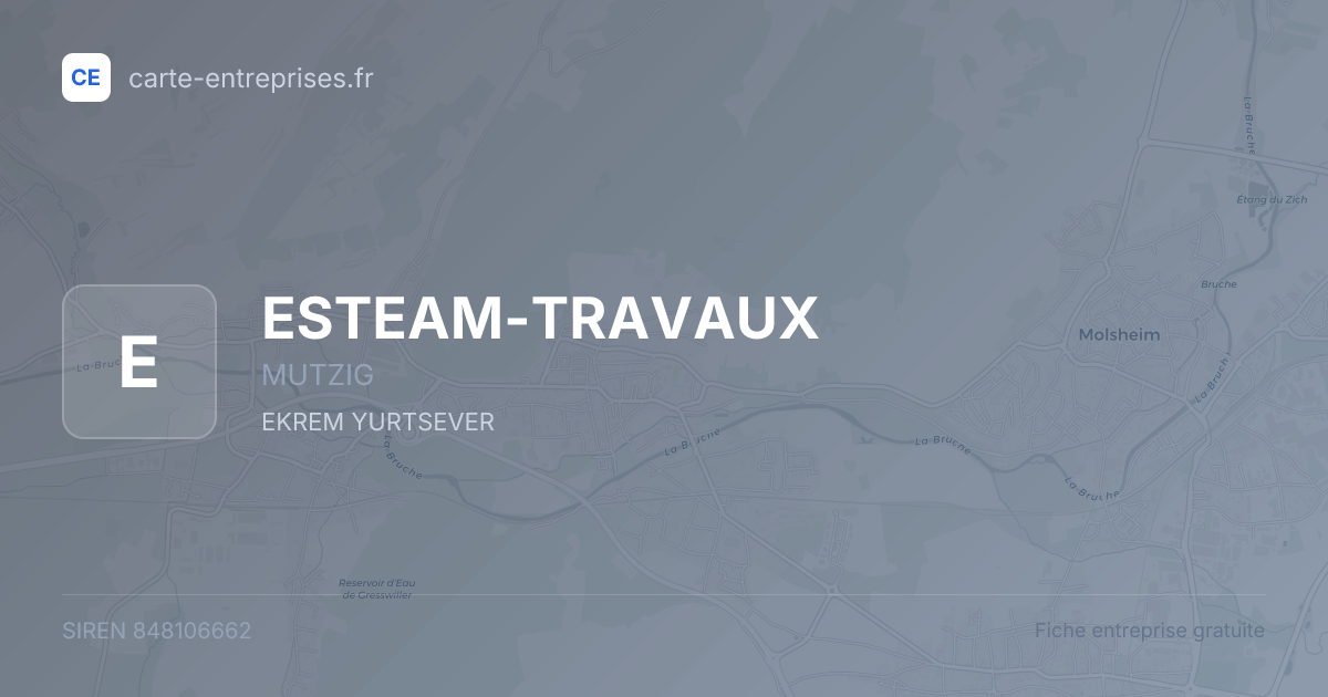 ESTEAM-TRAVAUX — 848106662 — fiche entreprise