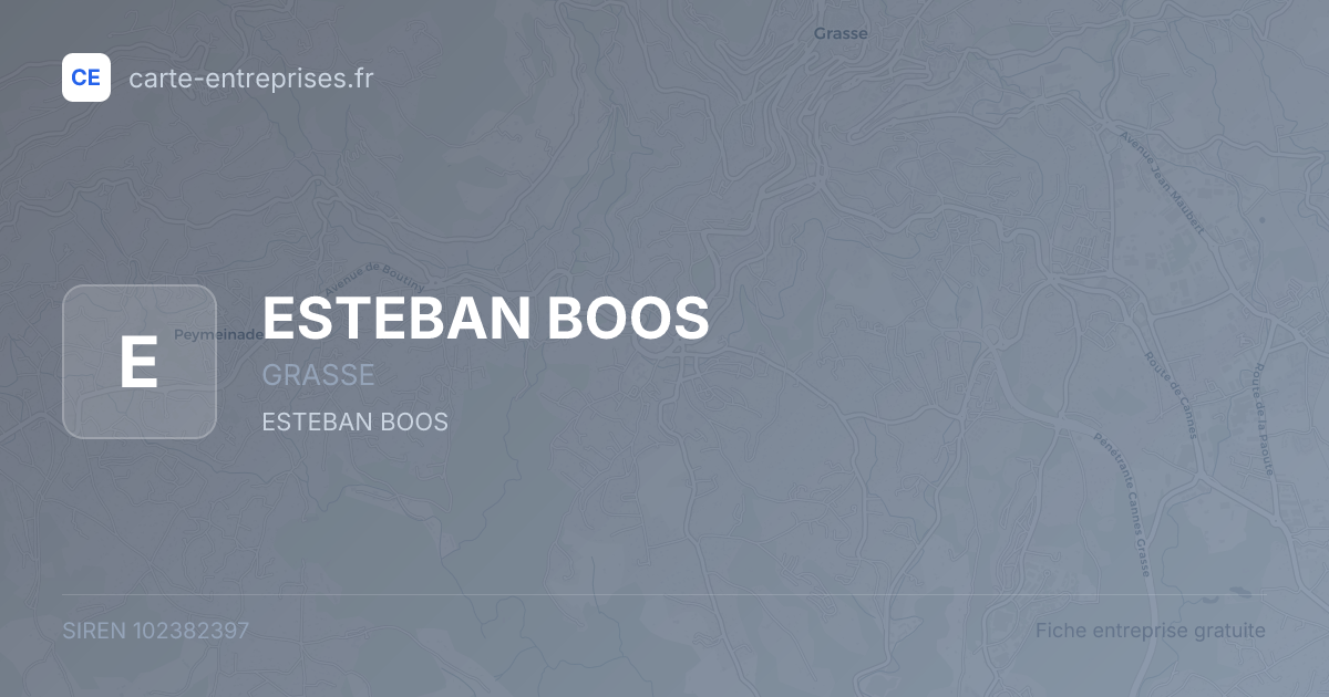 ESTEBAN BOOS — 102382397 — fiche entreprise