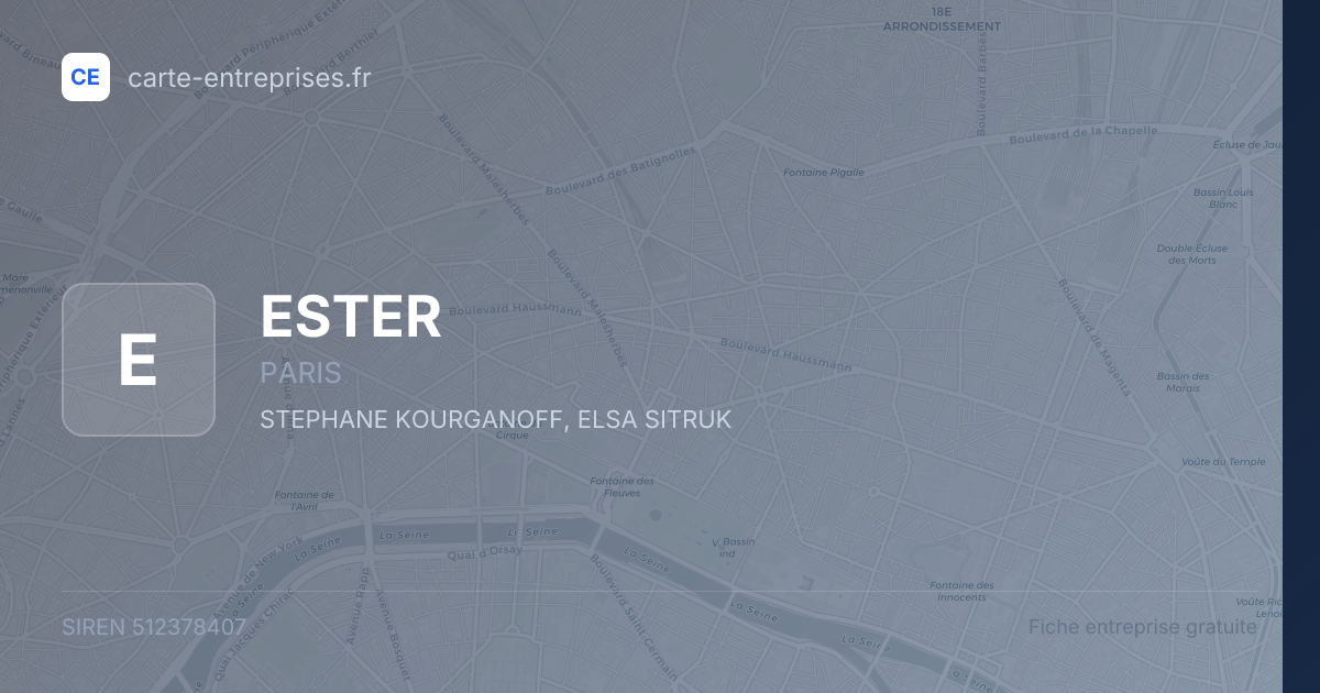 ESTER — 512378407 — fiche entreprise