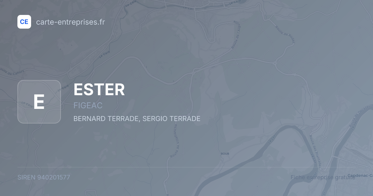 ESTER — 940201577 — fiche entreprise