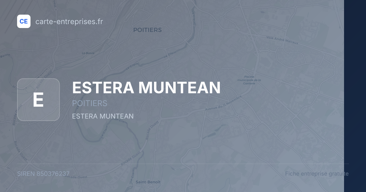ESTERA MUNTEAN — 850376237 — fiche entreprise