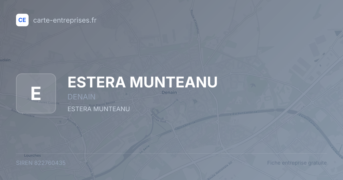 ESTERA MUNTEANU — 822760435 — fiche entreprise