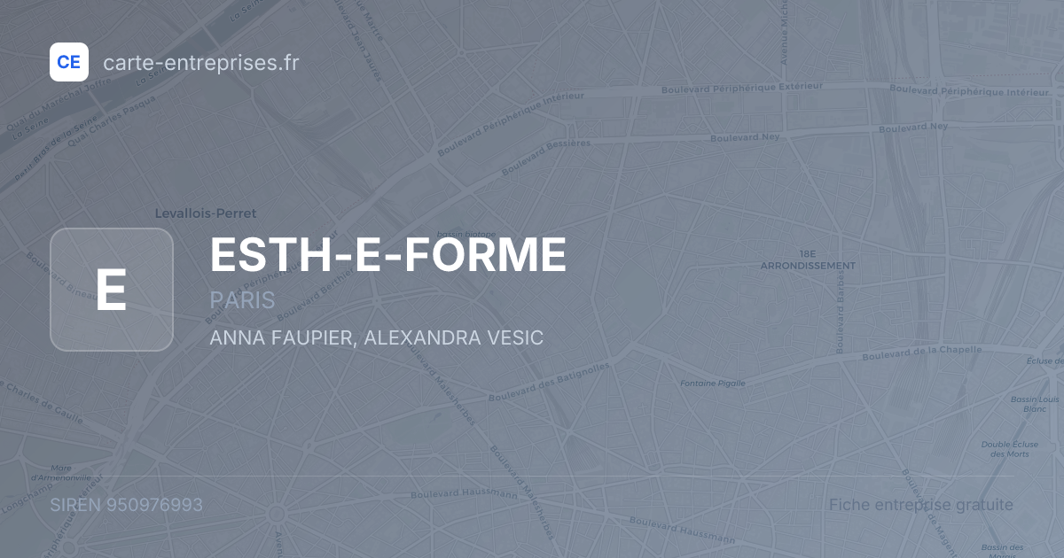 ESTH-E-FORME — 950976993 — fiche entreprise