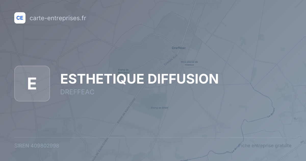 ESTHETIQUE DIFFUSION — 409802998 — fiche entreprise