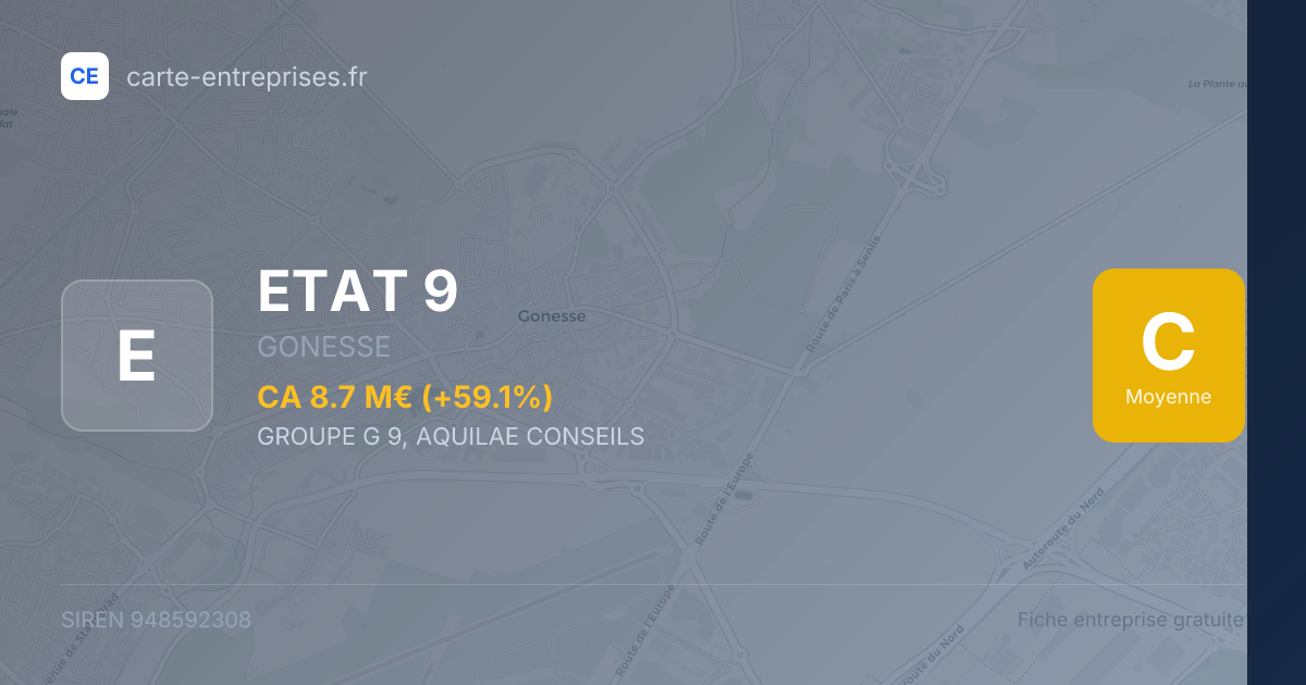 ETAT 9 — 948592308 — fiche entreprise