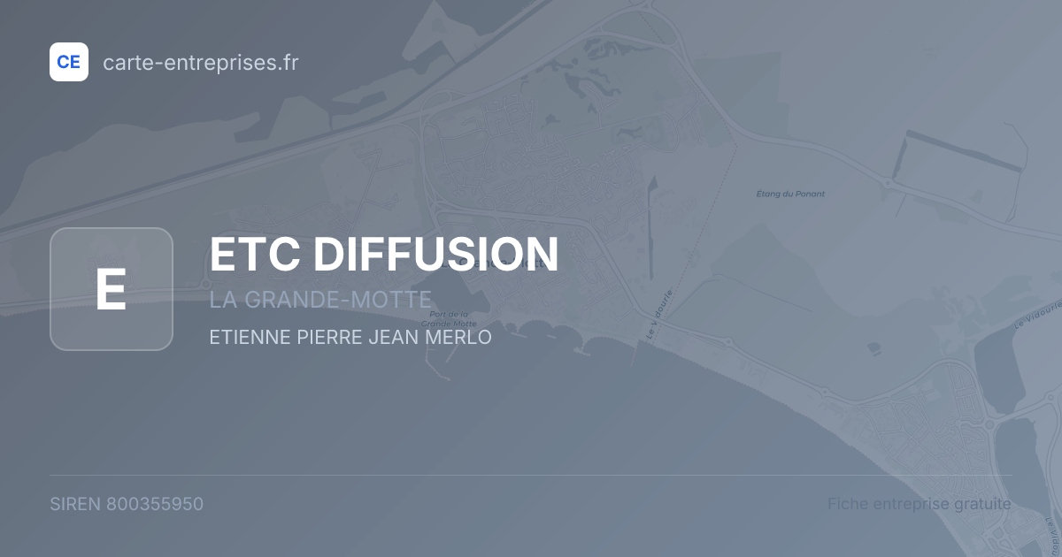 ETC DIFFUSION — 800355950 — fiche entreprise