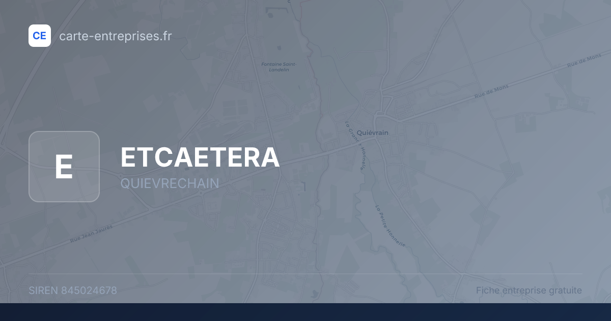 ETCAETERA — 845024678 — fiche entreprise
