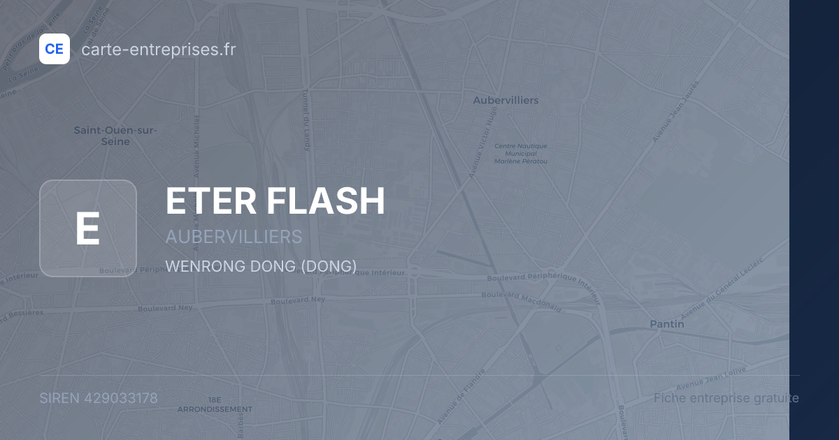 ETER FLASH — 429033178 — fiche entreprise