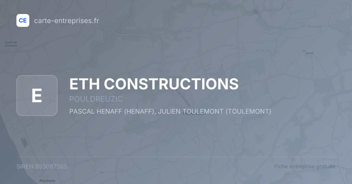 ETH CONSTRUCTIONS — 893087965 — fiche entreprise