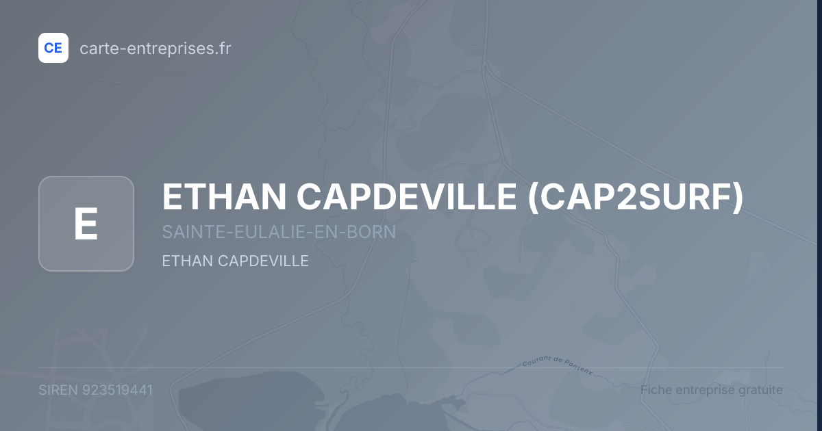 ETHAN CAPDEVILLE (CAP2SURF) — 923519441 — fiche entreprise