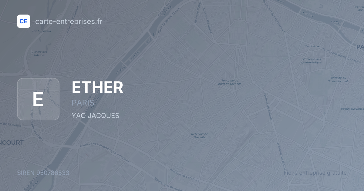 ETHER — 950786533 — fiche entreprise
