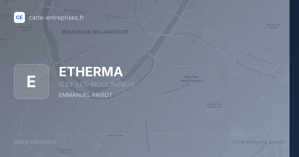 ETHERMA — 418338935 — fiche entreprise
