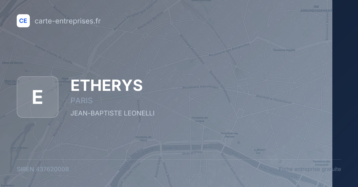 ETHERYS — 437620008 — fiche entreprise