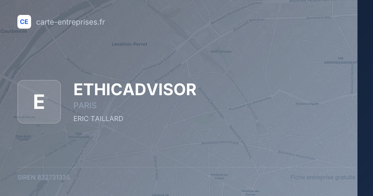 ETHICADVISOR — 832731335 — fiche entreprise