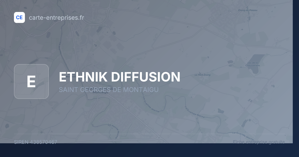 ETHNIK DIFFUSION — 438570467 — fiche entreprise