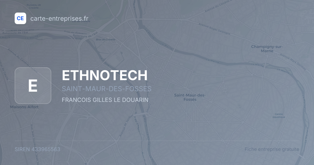 ETHNOTECH — 433965563 — fiche entreprise